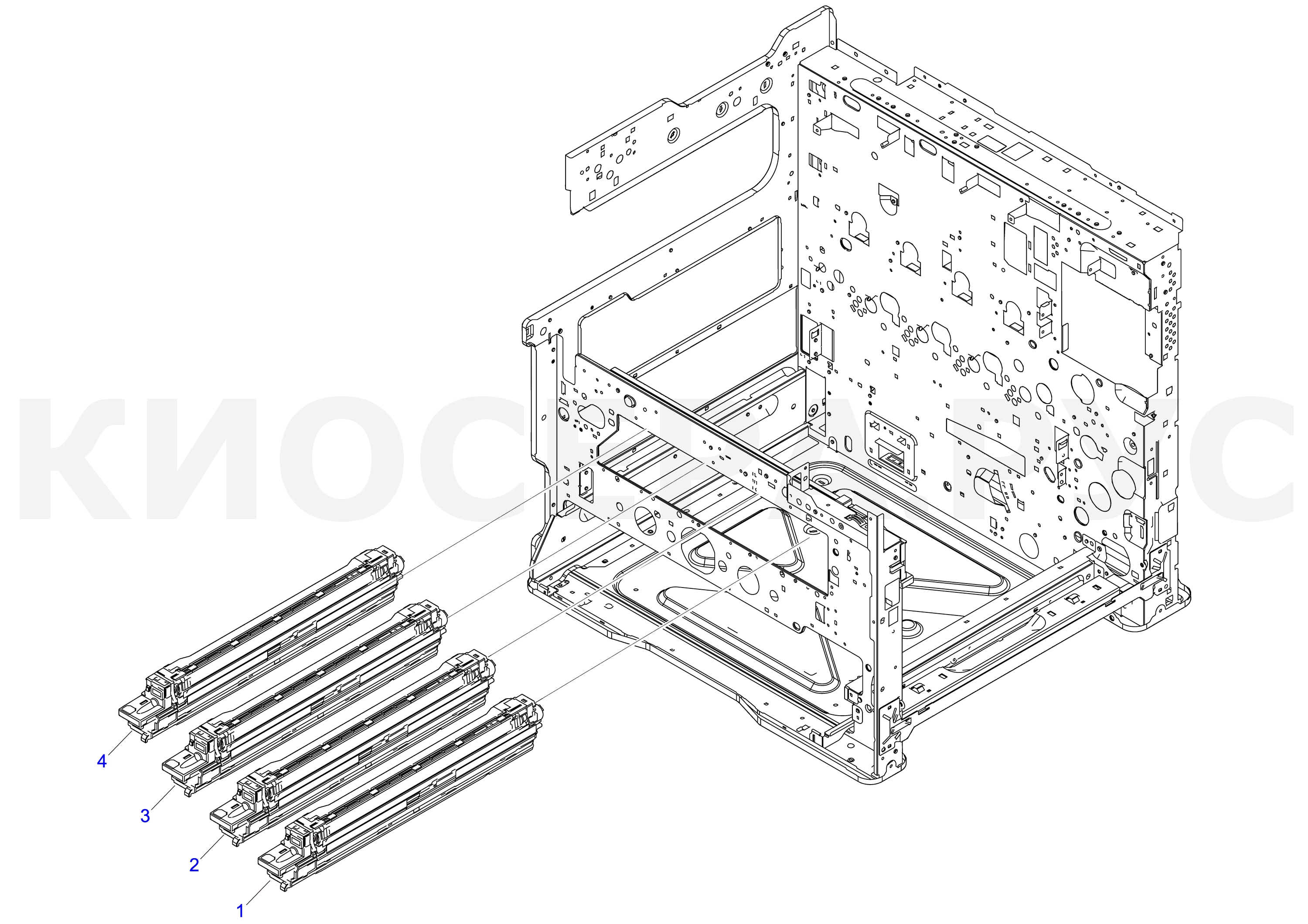 Parts for Kyocera ECOSYS M8124cidn MFP - Developer Section