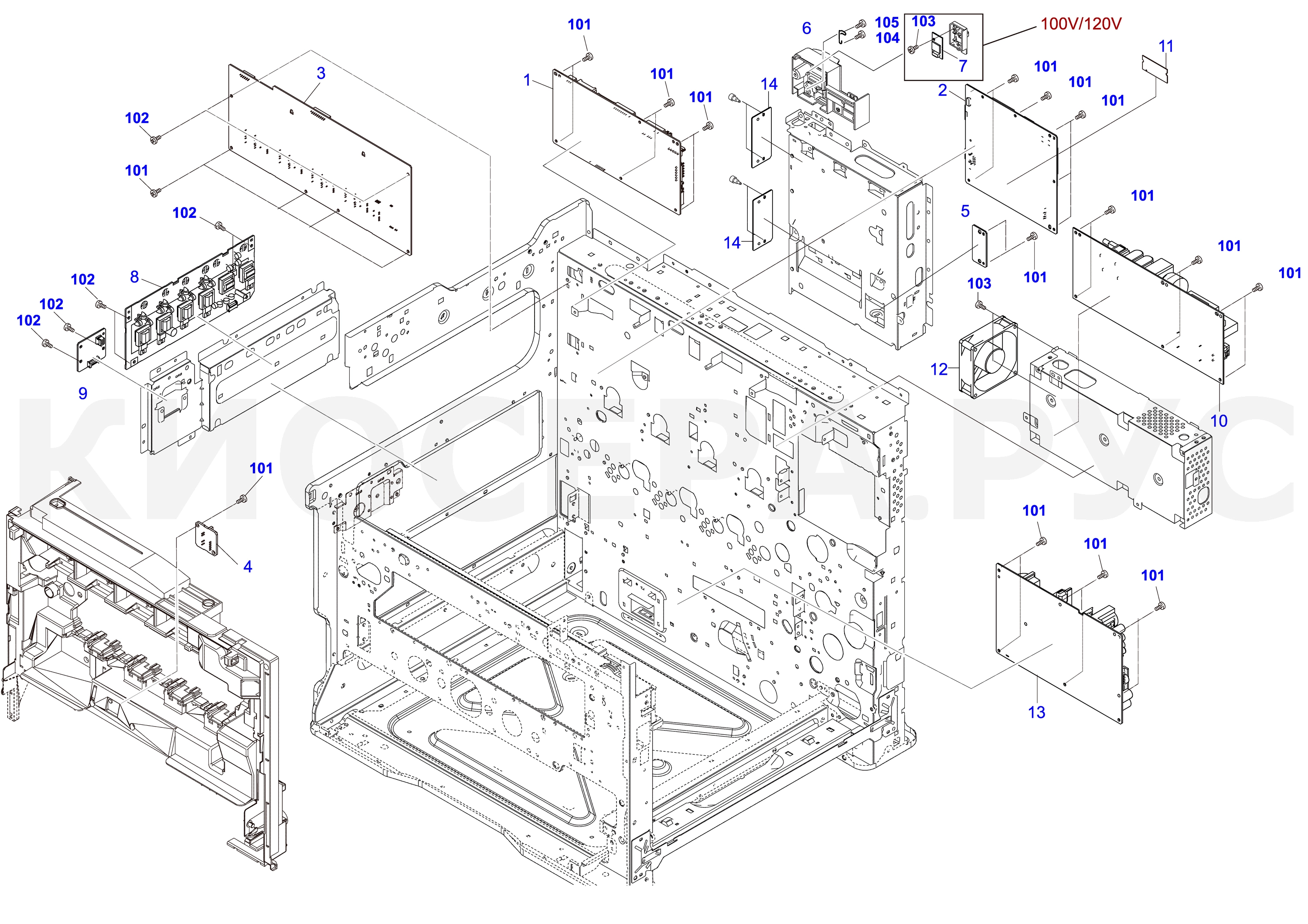 Parts for Kyocera ECOSYS M8124cidn MFP - Electrical Components