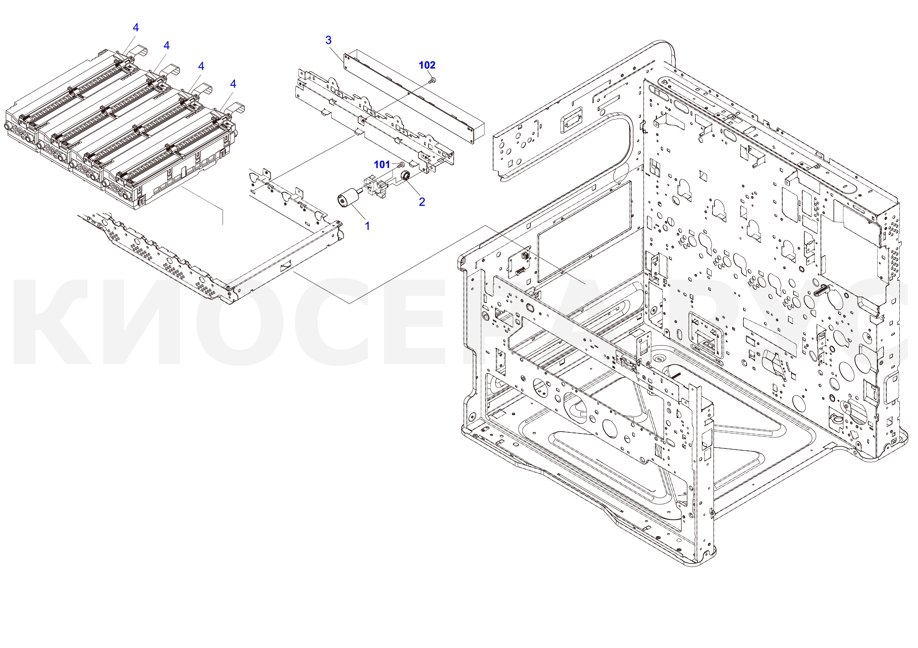 Parts for Kyocera ECOSYS M8124cidn MFP - Laser Scanner Section