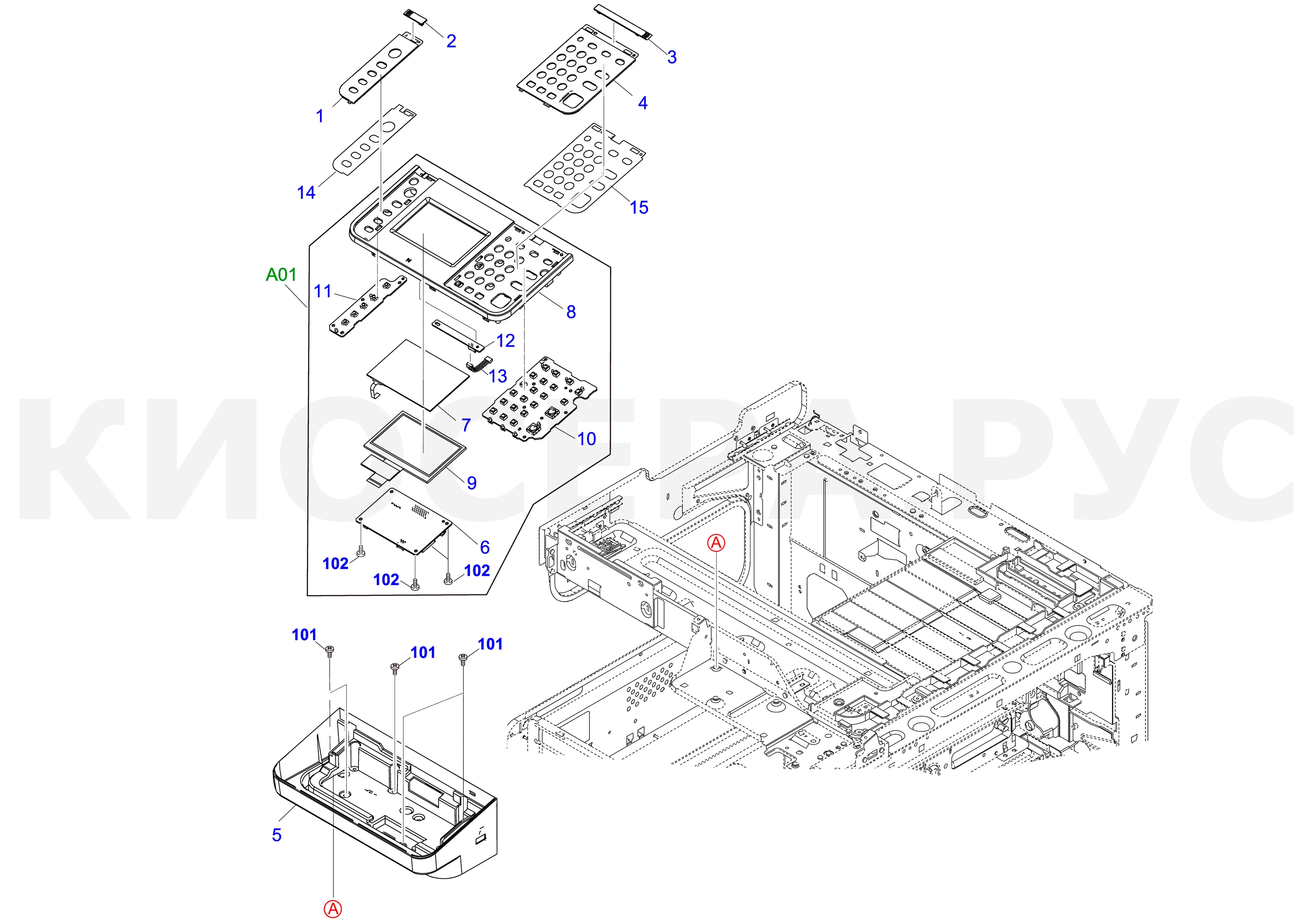 Parts for Kyocera ECOSYS M8124cidn MFP - Operation Section